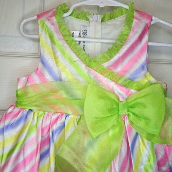 Bonnie Jean Pastel Multicolored Party Dress Size 2T - Picture 3 of 4